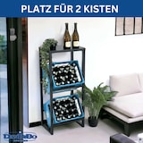thumbnail of DanDiBo Getränkekistenregal 2 Kisten mit Ablage Schmal Metall Stehend 96541 Getränkekistenhalter 100 cm Getränkekistenständer Flaschenkistenregal