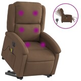 thumbnail of vidaXL Elektrischer Massagesessel mit Aufstehhilfe Braun Stoff