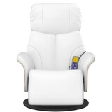 thumbnail of vidaXL Massagesessel mit Fußteil Weiß Kunstleder
