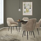 thumbnail of ECD Germany – Esszimmerstühle 2er Set Olive | Kunstleder, Armlehnen, Metallbeine, ergonomische Esszimmer- & Küchenstühle