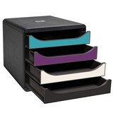 thumbnail of Exacompta 310101D Schubladenbox BIG BOX, 4 Schubladen, Kollektion Titan Farben sortiert