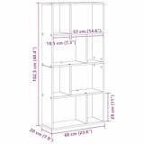 thumbnail of vidaXL Bücherregal Schwarze Eiche 60 x 20 x 120 cm Holzwerkstoff
