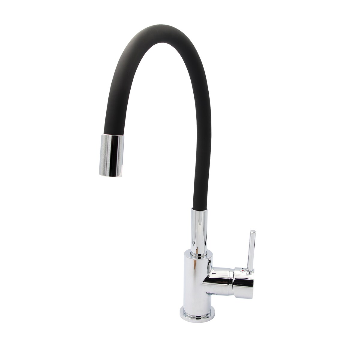 Küchenarmatur Einhebelmixer flexibel schwenkbar schwarz 360° Wasserhahn Mischbatterie Einhebelmischer