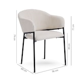 thumbnail of Set aus 2 Stühlen aus breitem Cord-Velours mit Armlehnen, Metallgestell, modernes Design für Küche, Esszimmer, Restaurants – Grace/Butter