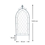 thumbnail of DanDiBo Rankhilfe Metall Rankgitter 120 cm Grau 96193 Kletterhilfe Bodenstecker Blumenhalter Ranksäule