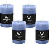 thumbnail of Rustik Marble Kerzen (durchgefärbt mit ASF) Grau-Blau 100 x 68 mm, 4 Stück