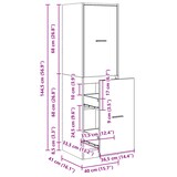 thumbnail of vidaXL Apothekerschrank Eichen-Optik 40x41x144,5 cm Holzwerkstoff