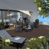 thumbnail of UV Sonnensegel 2x2x2 HDPE Dreieck Sonnenschutz Überdachung Balkon Garten Beige