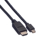 thumbnail of VALUE Mini DisplayPort Kabel, Mini DP-HDTV, ST/ST, schwarz, 2 m
