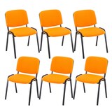 thumbnail of 6er Set Besucherstuhl Ken Stoff orange