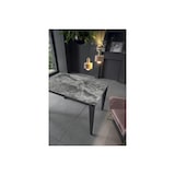 thumbnail of Uitschuifbare tafel van 120 cm tot 170 cm modern keramisch blad op gehard glas antraciet marmer
