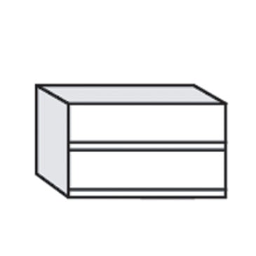 Présentoir à réserve 2 niveaux