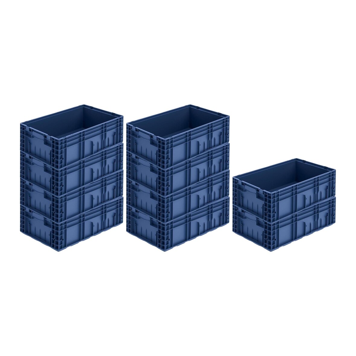 PROREGAL 10x VDA KLT Kleinladungsträger mit Verbundboden | HxBxT 21,3x40x60cm | 34,9 Liter | KLT, Transportbox, Transportbehälter