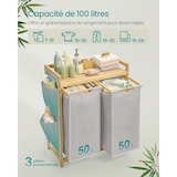 thumbnail of Helloshop26 - Panier à linge avec 3 compartiments corbeille à linge sale en bambou capacité de 150 litres avec étagère poches 12_0006670