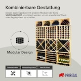 thumbnail of PROREGAL Modulares Weinregal VINCELLAR MOD | HxBxT 60x60x30cm | Auszug Modul für 30 Flaschen | mit ausziehbaren Ebenen | Massives Kiefernholz | Natur