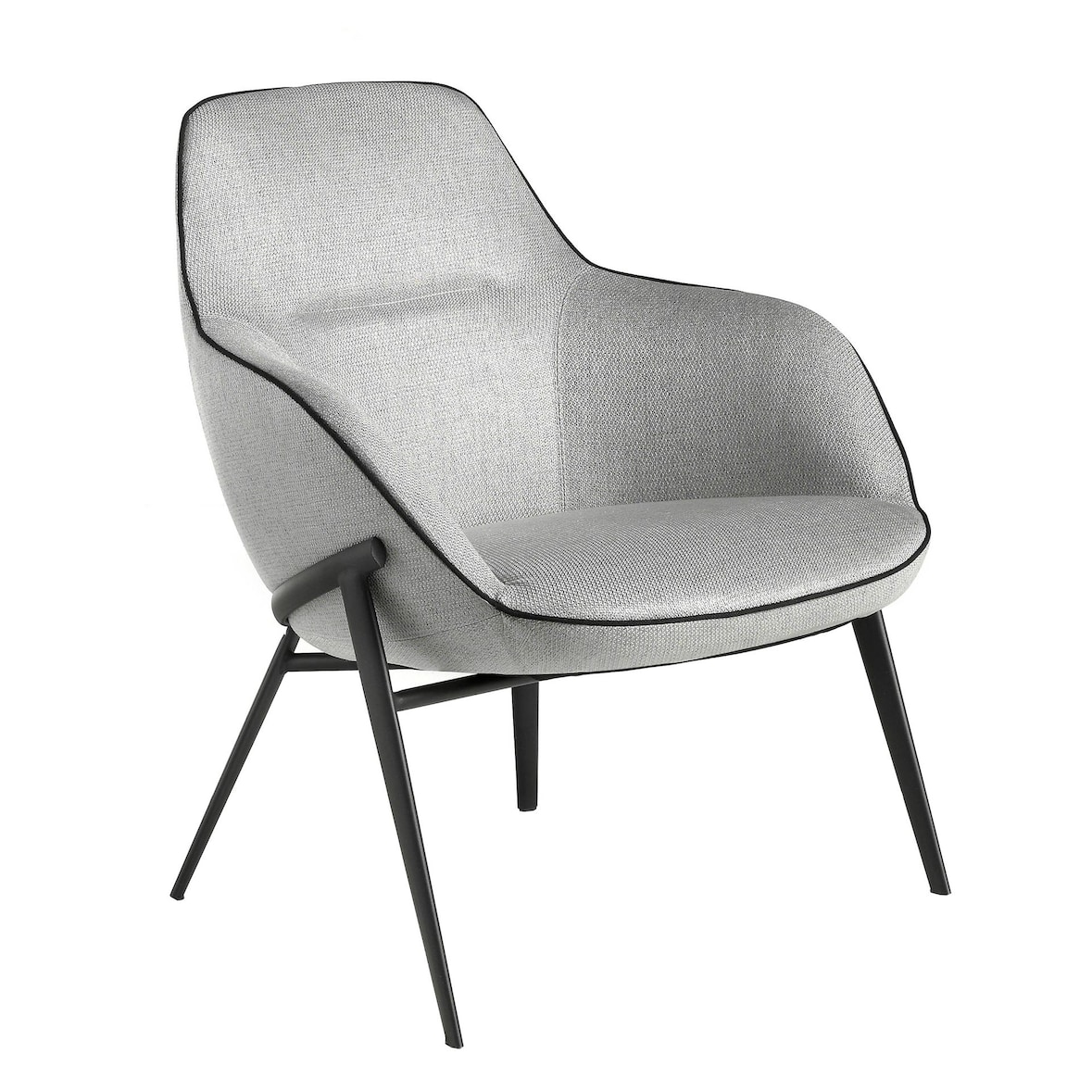 Angel Cerdá  Confident poltrona rivestita in tessuto con piping 5065C