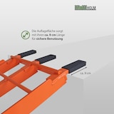 thumbnail of TRUTZHOLM 1 x Auffahrrampe klappbar 180 cm Traglast 340 kg Alu orange Riffelstab Verladerampe