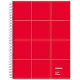 thumbnail of Cadernos de capa dura A4 grelha de 5 mm Unequal Grid vermelho