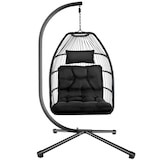 thumbnail of tectake Fauteuil suspendu Ariane avec structure et coussin 160kg - noir - 404981