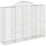 thumbnail of vidaXL Gabionen mit Hochbogen 2 Stk. 200x30x140/160cm Verzinktes Eisen