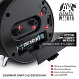 thumbnail of BEARWARE Wecker analog, laut, ohne Ticken, Retro-Design