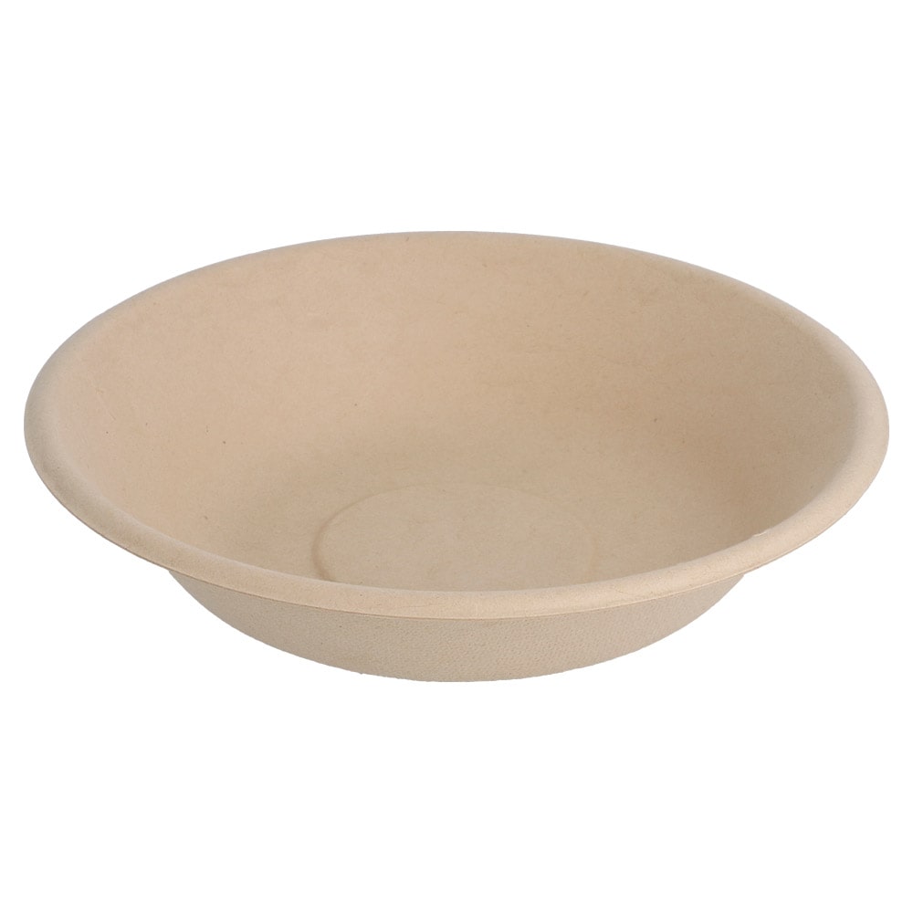 1000 Unités - Assiettes Creuses 'Bionic' 460 Ml Ø 16X3,6 Cm Naturel Bagasse - Garcia de Pou