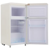 thumbnail of Merax mini frigorífico retro con congelador, 72 L, 2 puertas, compacto para oficina, minibar de hotel, LED, blanco