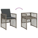 thumbnail of vidaXL 17-tlg. Garten-Essgruppe mit Kissen Grau Poly Rattan