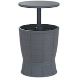 thumbnail of 41-Liter-Kühlschrank-Tisch für den Außenbereich, 3-in-1-Cool-Bar, Beistelltisch mit verstellbarer Höhe, Eiswürfelbehälter, abnehmbarer Deckel, grau