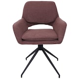 thumbnail of Set van 6 eetkamerstoelen HWC-N74, keukenstoel, draaibaar met terugloop, bouclé stof (540g/m²) Oeko-Tex ~ lichtbruin