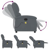 thumbnail of vidaXL Massagesessel Elektrisch Dunkelgrau Samt