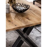 thumbnail of SIT Möbel Eettafel | 200 x 100 cm | 40 mm blad wild eiken natuur | X-frame metaal used look | B 200 x D 100 x H 75 cm | 15211-41 | Serie TABLES & CO
