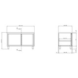 thumbnail of TOPLINE Arbeitsschrank / 2 Schiebetüren , 2000 x 700 mm