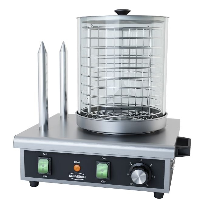 Máquina para hacer perritos calientes Combisteel con 2 calentadores de pan