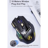 thumbnail of Souris Gaming Sans Fil Rechargeable 7 Boutons RGB Silencieuse Haute Précision YONIS