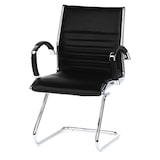 thumbnail of Konferenzstuhl / Freischwinger / Stuhl PARMA V Leder schwarz Chrom hjh OFFICE