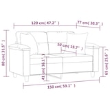 thumbnail of vidaXL 2-Sitzer-Sofa mit Kissen Dunkelgrau 120 cm Mikrofasergewebe