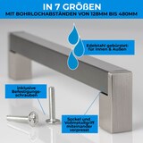 thumbnail of 10 x EDELSTAHL Möbelgriffe 128mm Lochabstand 15mm Möbelgriffe QUAD Griffe für Küchenschränke Möbel