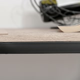 thumbnail of Bar-Set mit Tisch und 2 Hockern im Industrial-Stil, Metallgestell, für Küche und Wohnzimmer, in Natur und Schwarz