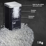 thumbnail of WellHome - 2x schwarze Vorratsdosen für Salz und Zucker