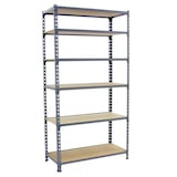 thumbnail of SimonRack Scaffali Metallo Garage 2500x1000x400 mm, 6 Niveaux, Ripiani in Legno, 150 kg per Ripiano, Grigio/Legno – Maderclick