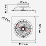 thumbnail of SOLANO 7048W Ventilador de Techo Blanco con Aspas Ocultas | UNIVERSALBLUE