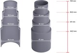 thumbnail of BAUHELD Staubsaugeradapter Dunkelgrau 3 Stück