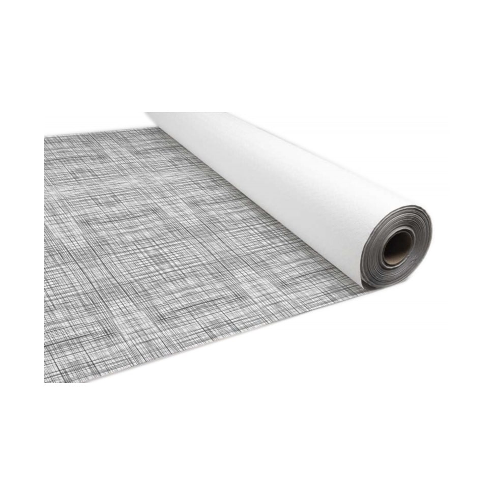 Rol papieren tafelkleed 120x100 gedecoreerd Urban Zwart