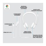 thumbnail of Logitech H390 Casque Filaire Stéréo Avec Microphone Antibruit, Usb-a - Blanc Cassé