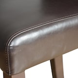 thumbnail of Bolero hoge kunstlederen barkruk met rugleuning donkerbruin