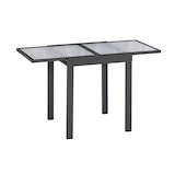 thumbnail of Merxx Balkonausziehtisch, 65 (130) x 65 cm, Aluminium/Glas, Graphit