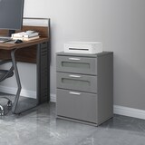 thumbnail of ML-Design Nachttisch 2er Set Grau, 3 Schubladen mit Glaseinsatz, 40x60x38 cm, Holz Nachtschrank Nachtkonsole Kommode