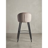 thumbnail of Barhocker `Adige`: Skandinavisches Design, Samtbezug, Metallbeine, 110 kg Belastung, Beige Farbe. Beige, 56x53x103 cm | Kadima Design