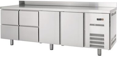 GastroHero Kühltisch Profi mit Aufkantung 2/4 - GN 1/1